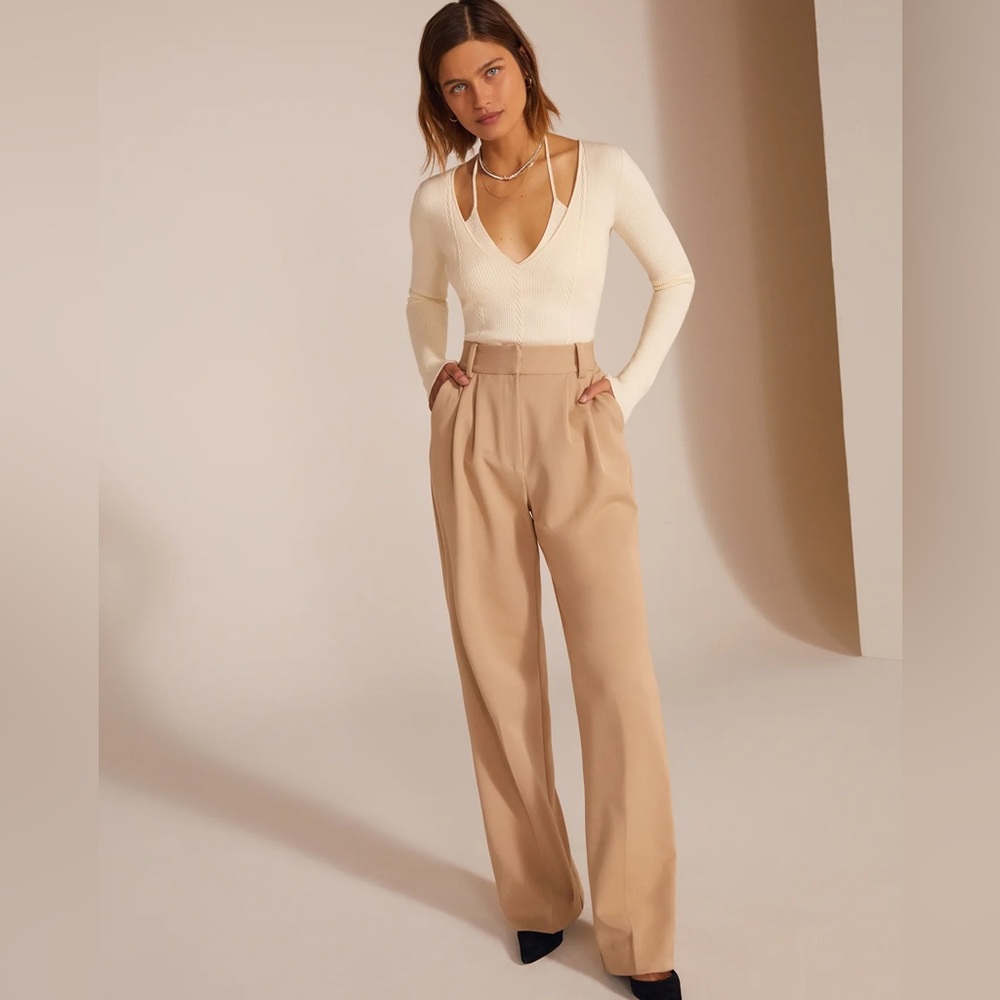 NWT Favorite Daughter the Favorite Pant in Tan Trouser beige